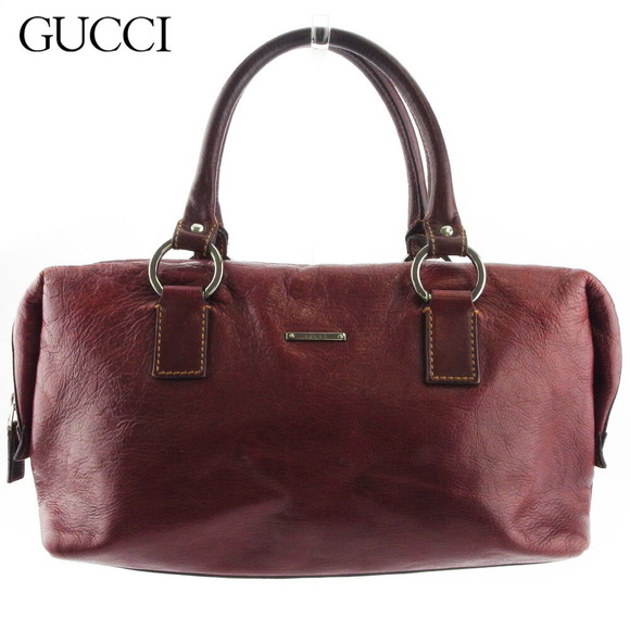 Gucci Boston Red handbag leather bag - Picture 1 of 6
